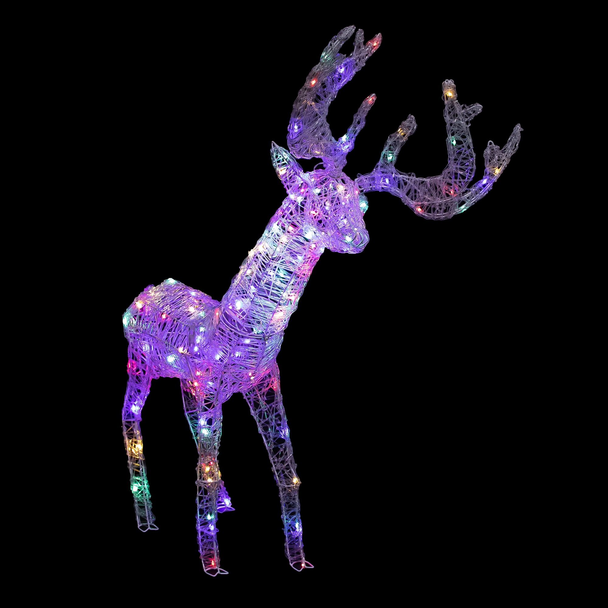 Northlight LED Color Changing Commercial Grade Acrylic Reindeer Outdoor ...