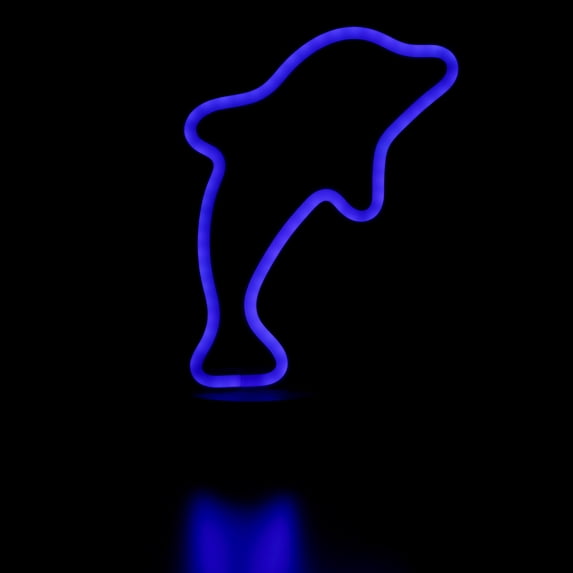 Northlight LED Dolphin Neon Table Light - 10.25"