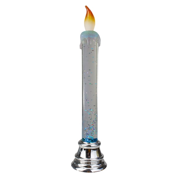 Northlight LED Glittered Flameless Christmas Candle - 9.25"