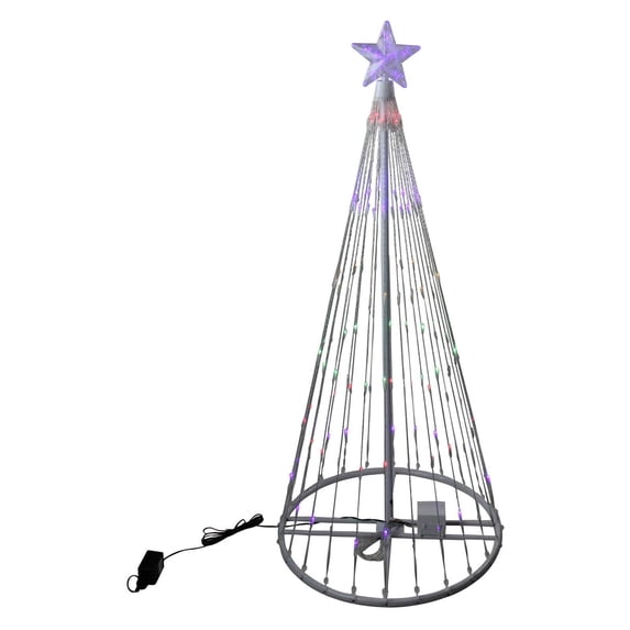 4' Multi-Color Led Light Show Cone Christmas Tree Lighted Yard Art Decoration