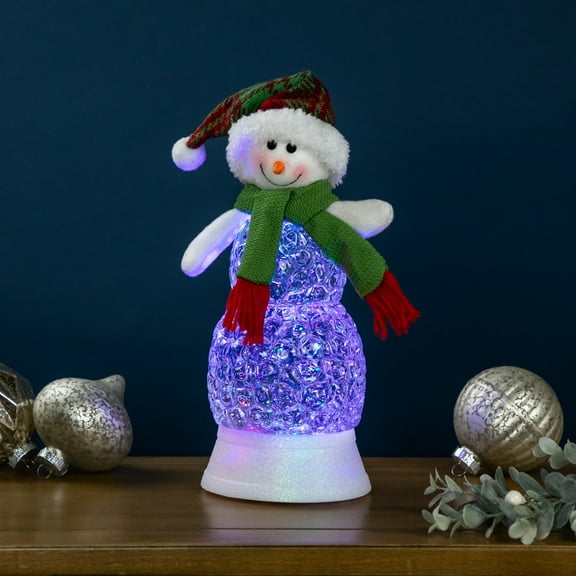Northlight LED Lighted Acrylic Snowman Christmas Snow Globe - 11"