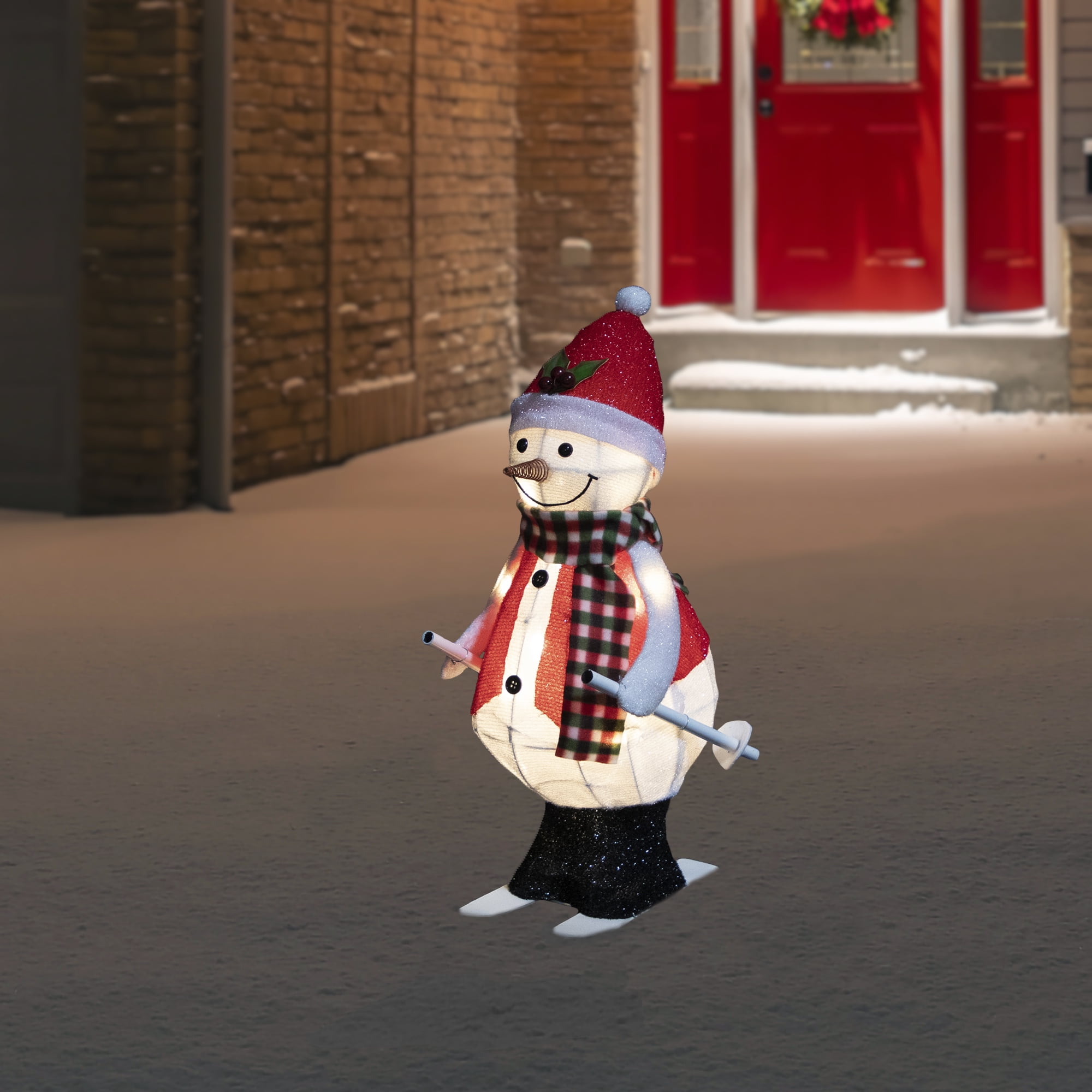 Northlight LED Lighted Animated Skiing Snowman Outdoor Northlight LED Lighted Animated Skiing Snowman Outdoor