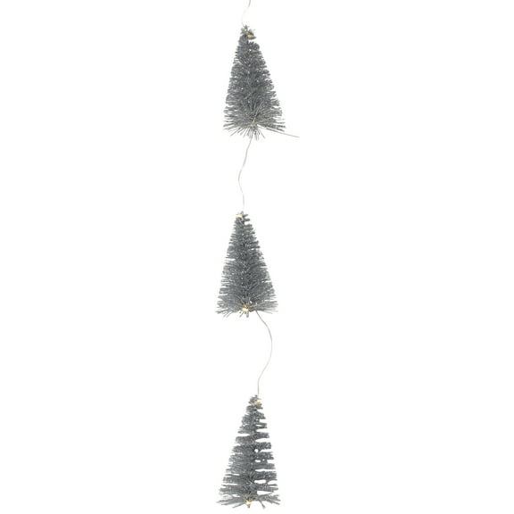 Northlight LED Lighted Battery Operated Mini Sisal Tree Christmas Garland - 8' - Warm White