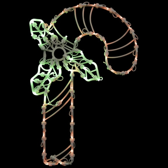 Northlight LED Lighted Candy Cane Christmas Window Silhouette - 18" - Red and Green