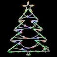 thumbnail image 1 of Northlight LED Lighted Christmas Tree Window Silhouette Decoration - 16" - Multicolor Lights, 1 of 5