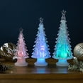 thumbnail image 1 of Northlight LED Lighted Color Changing Acrylic Christmas Tree Decorations - 8.5" - Set of 3, 1 of 6