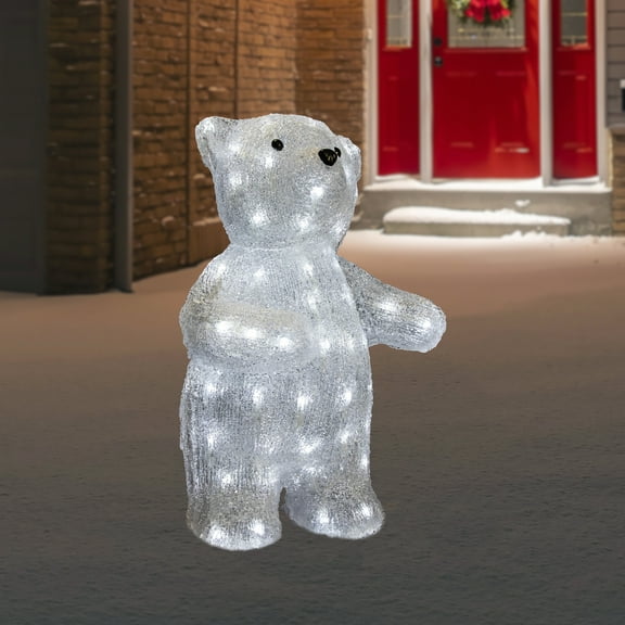Northlight LED Lighted Polar Bear Commercial Grade Acrylic Outdoor Christmas Decoration - 16.5"