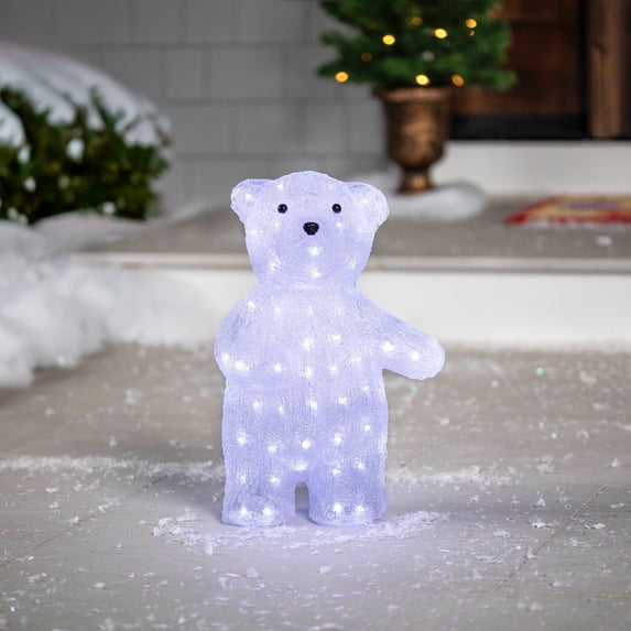 Northlight LED Lighted Polar Bear Commercial Grade Acrylic Outdoor Christmas Decoration - 16.5"