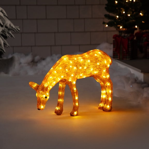Northlight LED Lighted Commercial Grade Acrylic Reindeer Outdoor Christmas Decoration - 22" - Warm