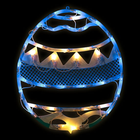 Northlight LED Lighted Easter Egg Spring Window Decoration - 17" - Blue