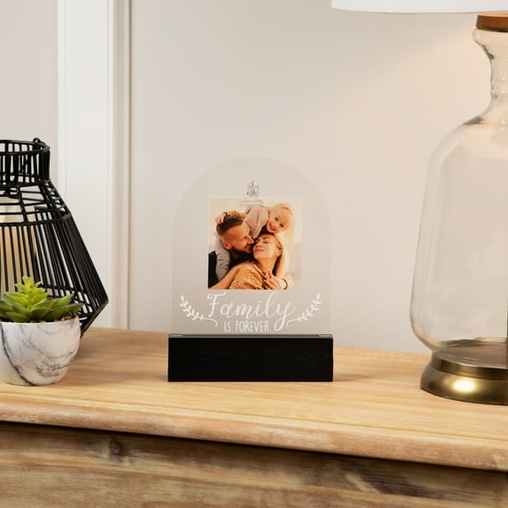 Northlight LED Lighted Family Is Forever Picture Frame with Clip - 4" x 6"