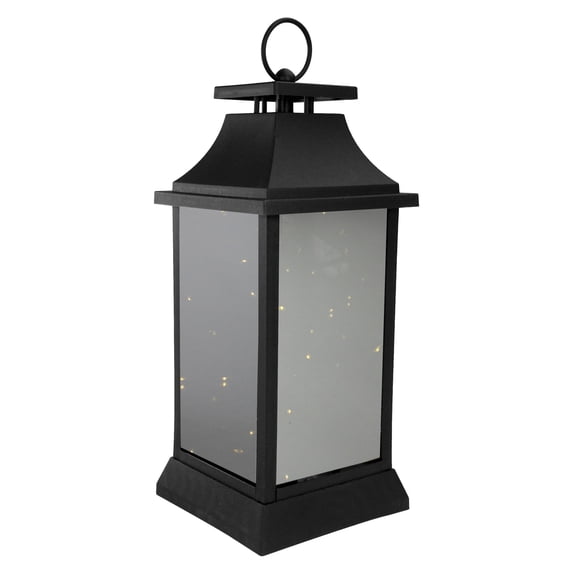 Northlight LED Lighted Flickering Lantern - 16" - Black