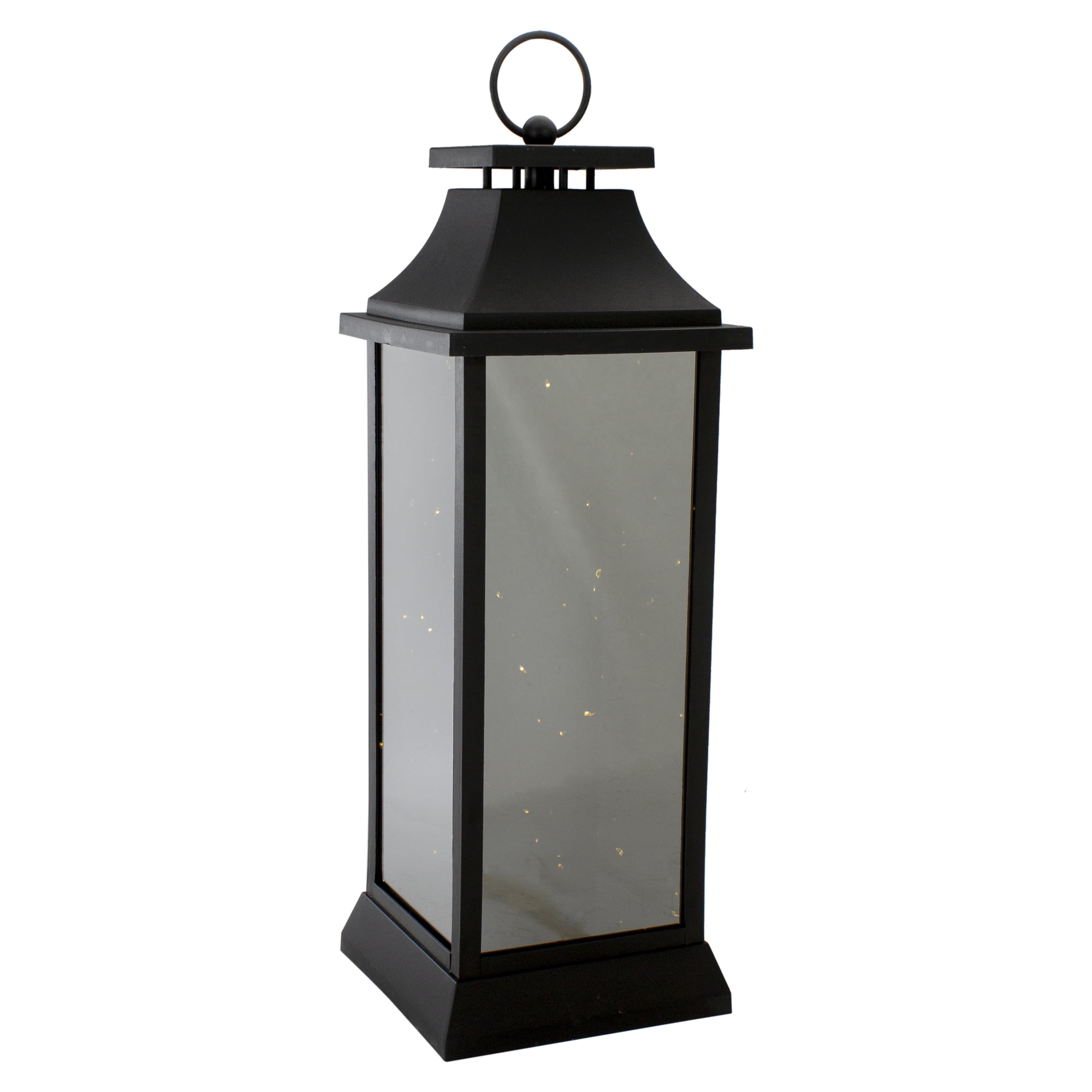 Northlight LED Lighted Flickering Lantern - 19" - Black