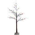 thumbnail image 1 of Northlight LED Lighted Frosted Christmas Twig Tree - 4' - Brown - Multi-Color lights, 1 of 7
