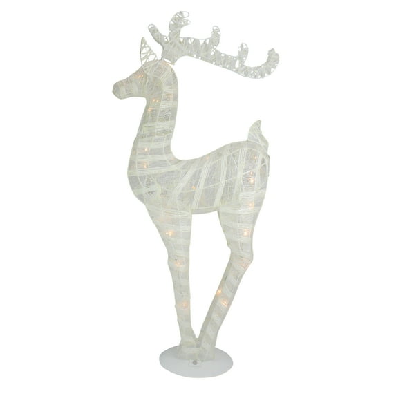Northlight LED Lighted Glitter Reindeer Christmas Decoration - 36" - Warm White Lights