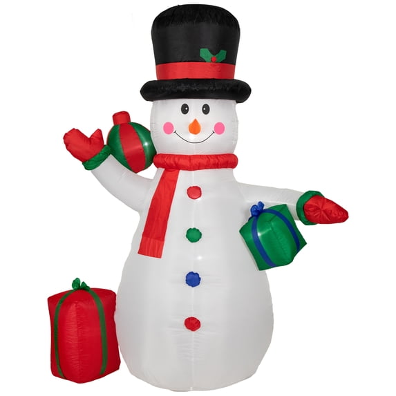 Northlight LED Lighted Inflatable Snowman with Gifts Outdoor Christmas Decoration - 8'