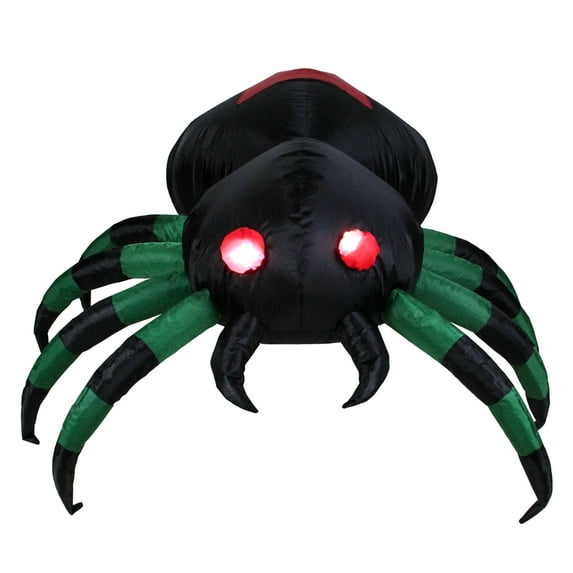Northlight LED Lighted Spider Inflatable Outdoor Halloween Decoration - 3.5' - Black