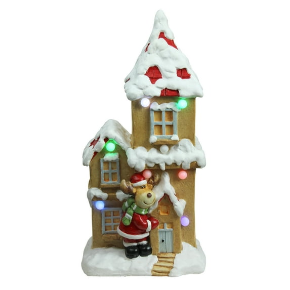Northlight LED Lighted Musical House with Reindeer Christmas Decoration - 21.25" - Multicolor