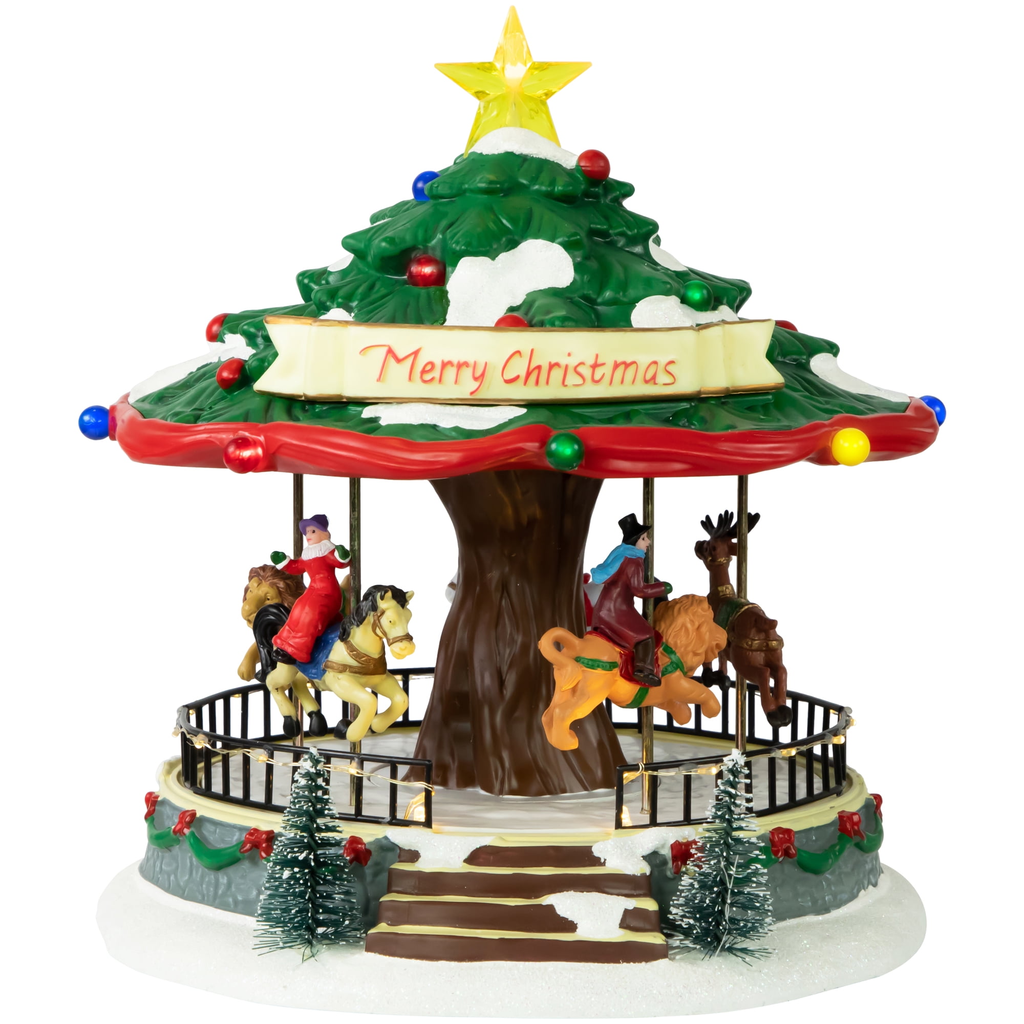 レトロ な クリスマス　飾り holiday carousel Mr. Christmas 13.5