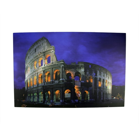 LED Lighted Roman Colosseum Italy Canvas Wall Art 15.75" x 23.5"