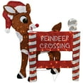 thumbnail image 1 of Northlight LED Lighted Rudolph Reindeer Crossing Outdoor Christmas Sign - 36" - Warm White, 1 of 6