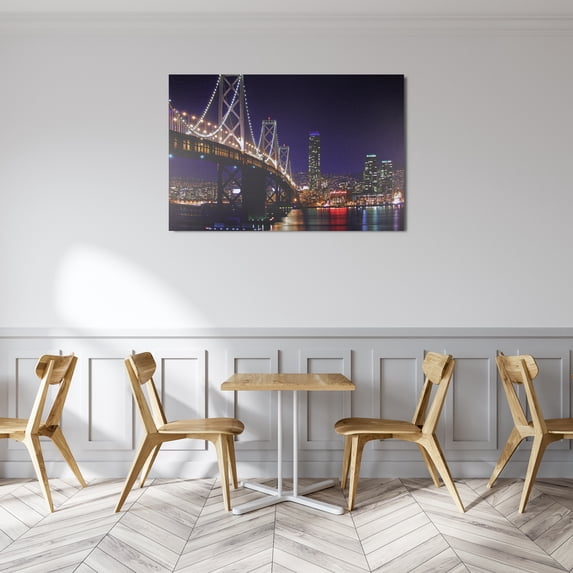 Northlight LED Lighted San Francisco Oakland Bay Bridge Canvas Wall Art 15.75" x 23.5"