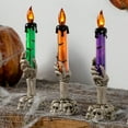 thumbnail image 1 of Northlight LED Skeleton Hand Halloween Candles - 8.25" - Set of 3, 1 of 5