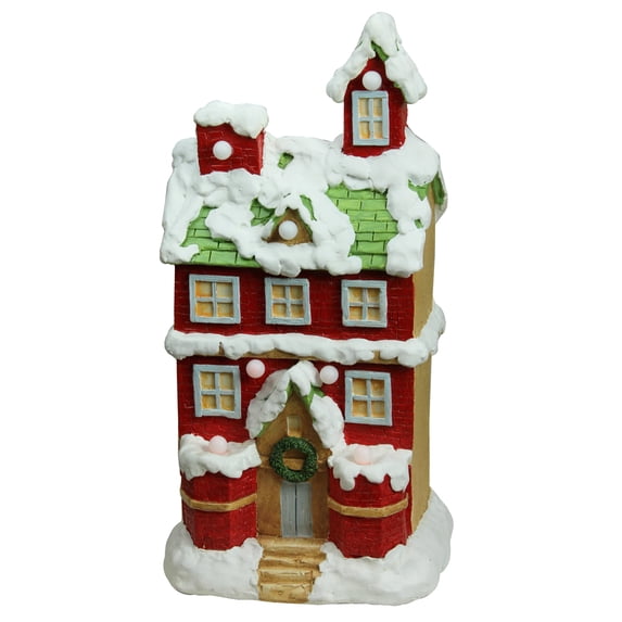 Northlight LED Lighted Snow Covered 2 Story Musical House Christmas Decoration - 21.25"