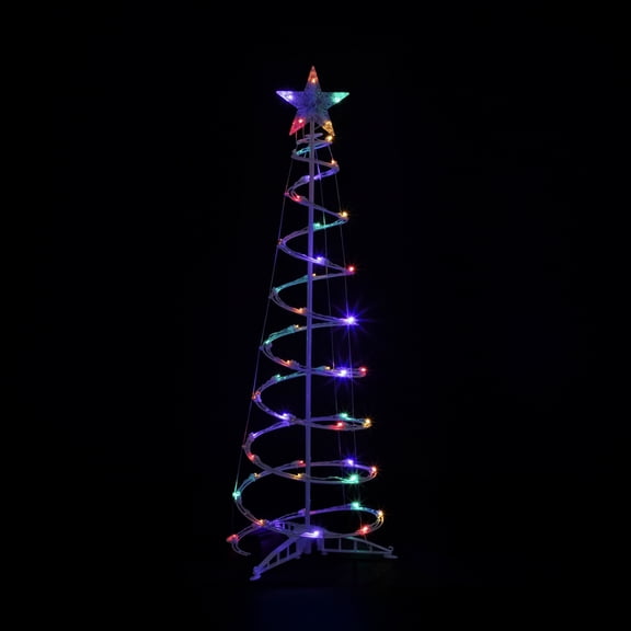 Northlight LED Lighted Spiral Outdoor Christmas Tree - 4' - Multi Lights