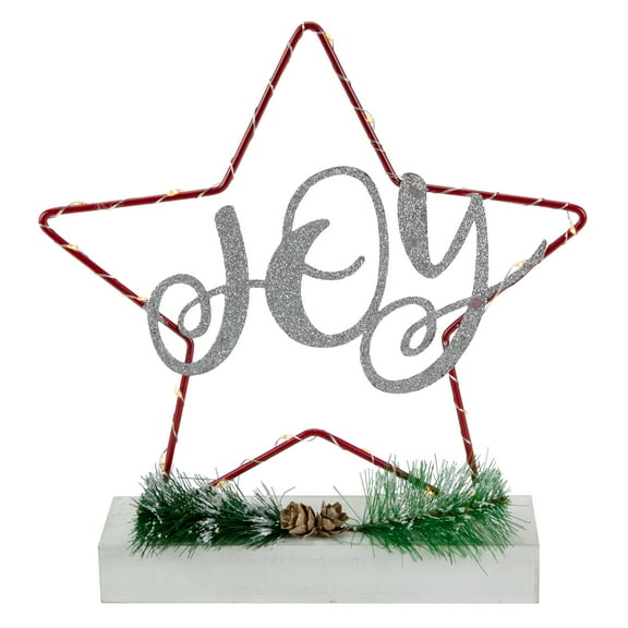 Northlight LED Lighted Star Silhouette Christmas "Joy" Sign - 11"
