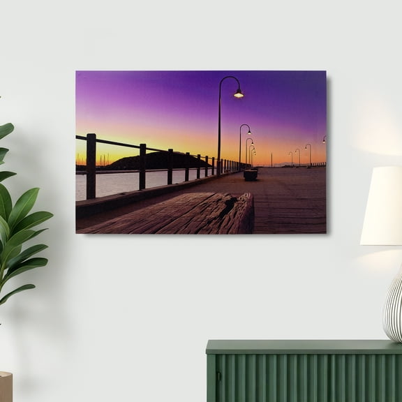 Northlight LED Lighted Sunset Beach Boardwalk Canvas Wall Art - 15.75" x 23.5"