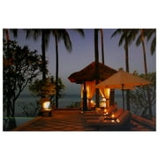 Northlight LED Lighted Tiki Hut Relaxation Scene Canvas Wall Art 23.5
