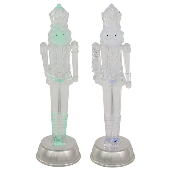 Northlight LED Lighted and Musical Nutcracker Christmas Figurines - 12.5" - Set of 2