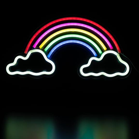 Northlight LED Rainbow and Clouds Neon Lighted Wall Art - 15.75"