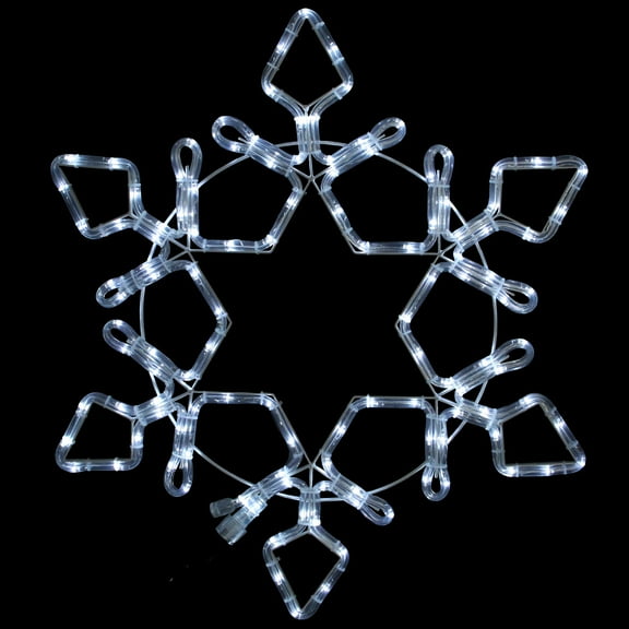 Northlight LED Rope Light Snowflake Commercial Christmas Decoration - 4'