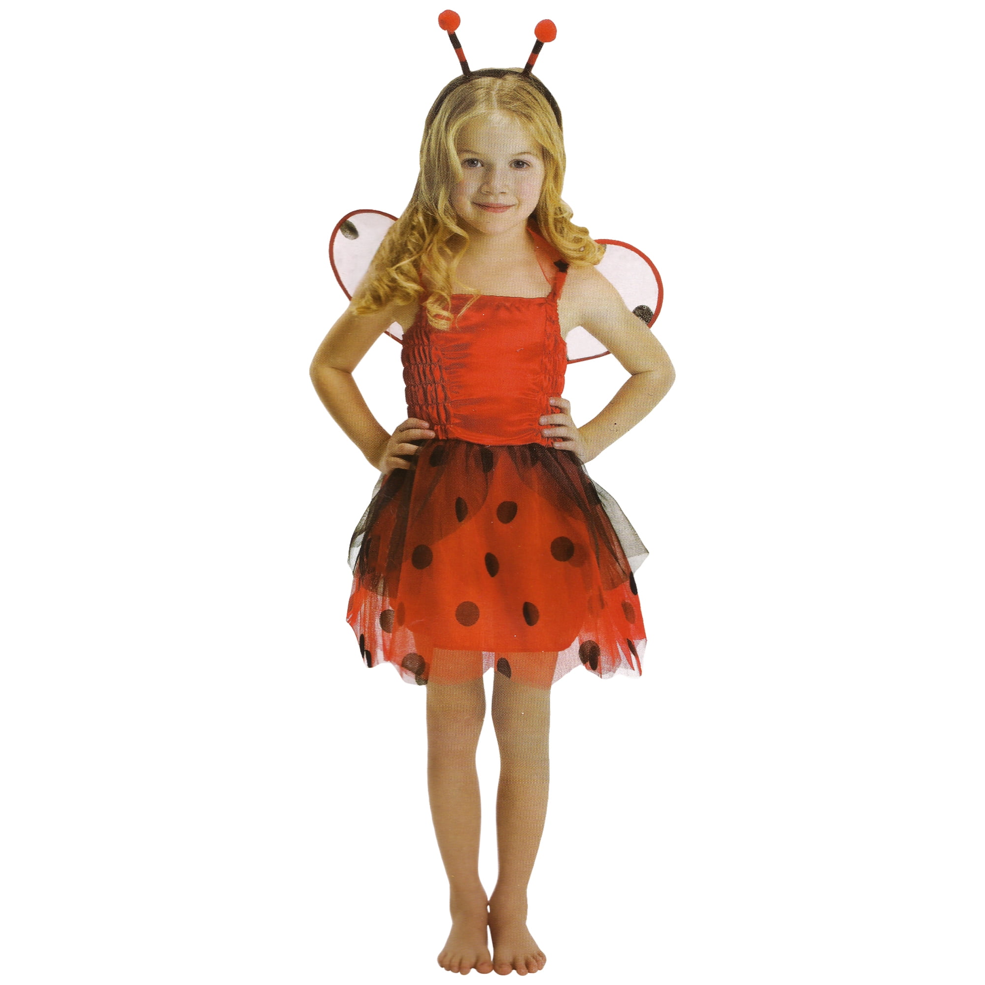 Red and Black Ladybug Girl Child Halloween Costume - Small