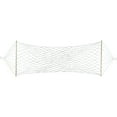 thumbnail image 1 of Northlight Lattice Macrame Rope Hammock with Wooden Bars - 78" x 31" - White, 1 of 5