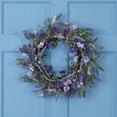 thumbnail image 1 of Northlight Lavender Artificial Spring Floral Wreath, Purple and Green - 18-Inch, 1 of 8