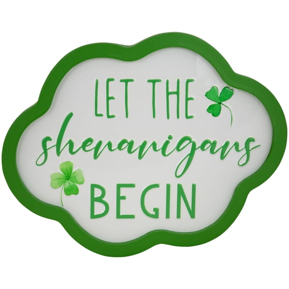 Northlight Let the Shenanigans Begin St. Patricks Day Framed Wall Sign - 14"