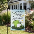 thumbnail image 1 of Northlight Life is Better in the Garden Green Frog Outdoor Garden Flag 12.5" x 18", 1 of 8