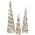 thumbnail image 1 of Northlight Lighted Candy Covered Cone Tree Outdoor Christmas Decorations - 40" - Set of 3, 1 of 7