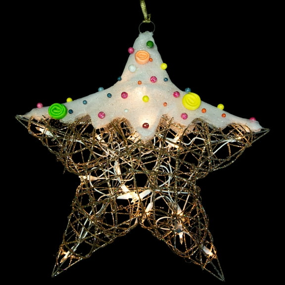 Northlight Lighted Candy Covered Star Christmas Decoration - 17"
