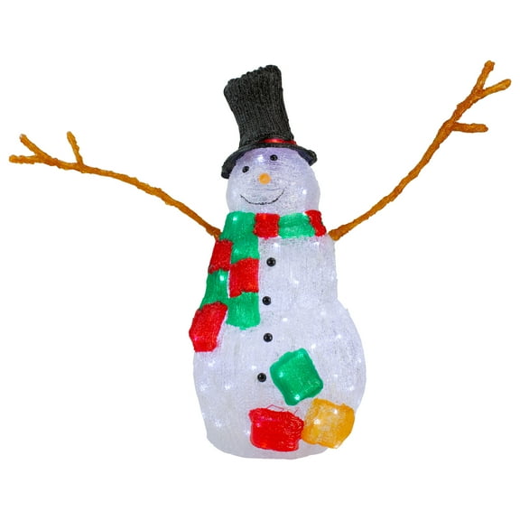 Northlight LED Lighted Commercial Grade Acrylic Snowman Outdoor Christmas Decoration - 23"