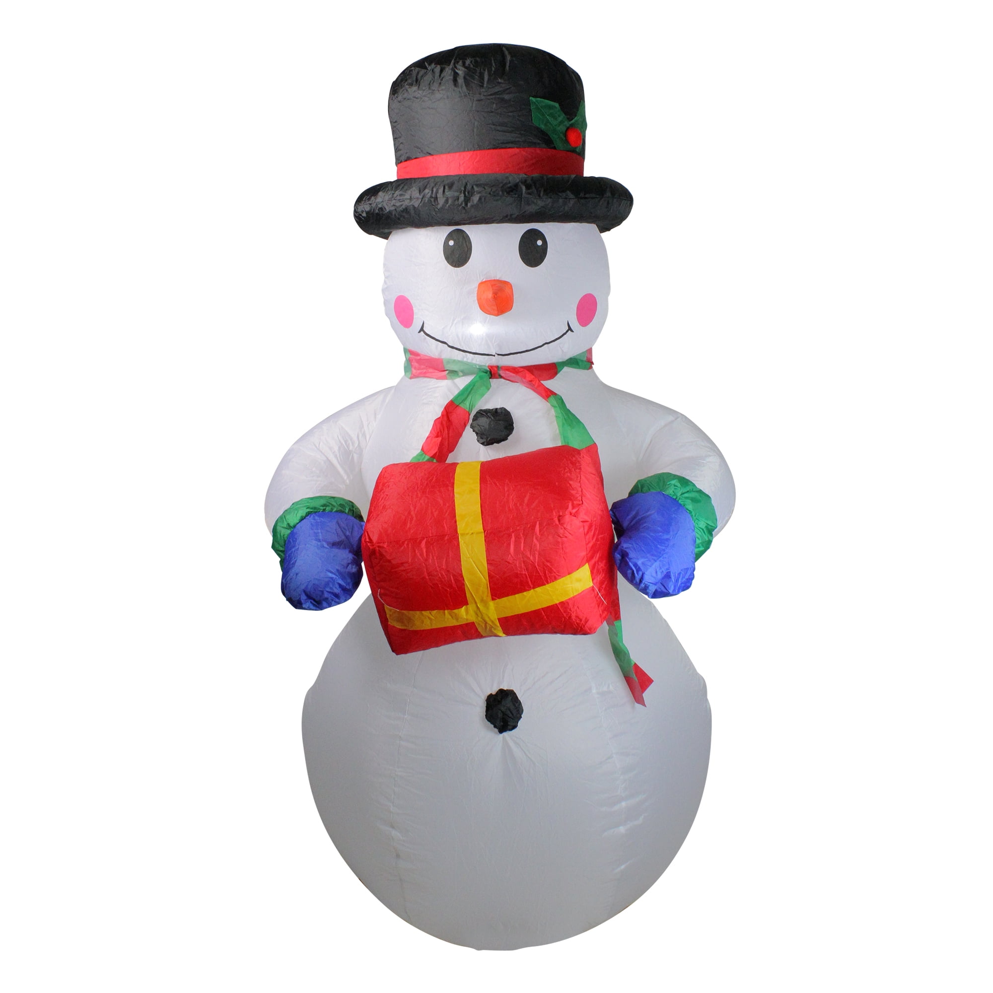 Northlight Lighted Inflatable Snowman Outdoor Christmas Decoration - 5' - White Lights