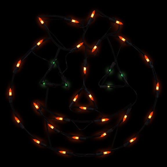 Northlight Lighted Jack-O-Lantern Halloween Window Decoration - 14"