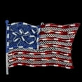 thumbnail image 1 of Northlight Lighted American Flag Patriotic Window Decoration - 14", 1 of 7