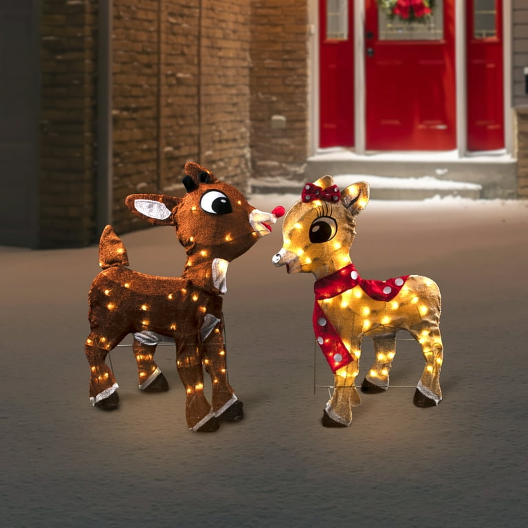 クリスマスセール！RAREFORM　 DAYLIGHT 5'6 Northlight Rudolph and Clarice Lighted Outdoor Christmas Yard