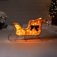thumbnail image 1 of Northlight Lighted Sleigh with Plaid Bow Outdoor Christmas Decoration - 36" - Clear Lights, 1 of 10