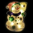thumbnail image 1 of Northlight Lighted Snowflake Snowman Christmas Window Silhouette - 12.5" - Clear Lights, 1 of 8