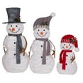 thumbnail image 1 of Northlight Lighted Snowman Family Outdoor Christmas Decoration - 39.5" - Warm White - Set of 3, 1 of 5